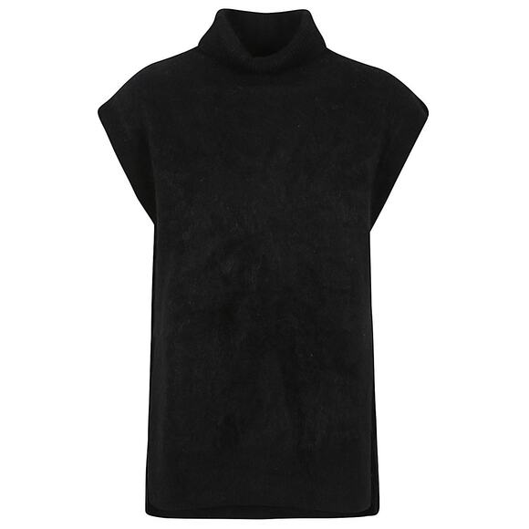C.T.PLAGE Sleeveless Sweater Womens 40 / L 100% Cashmere High Neck Vest‎ $384